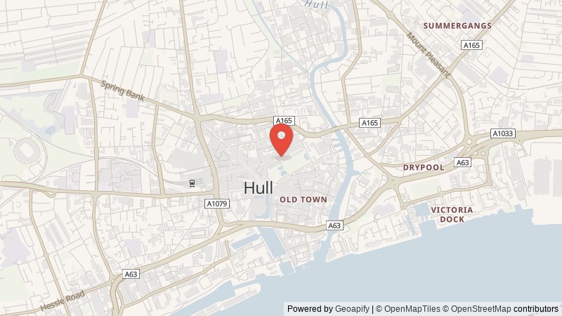 Map of Kingston upon Hull, East Riding of Yorkshire
